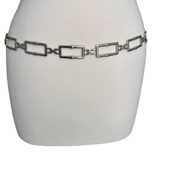 Michael Kors Women\'s Silver MK Logo Stainless Steel Metal Chain Adjustable Belt main image 5